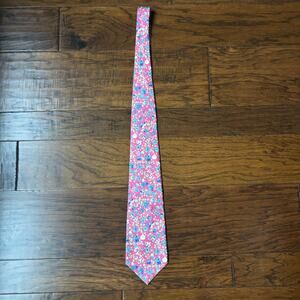 Lauren Ralph Lauren Men’s 100% Silk Pink Floral Neck Tie Business Work Attire
